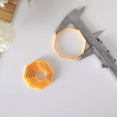 Thin Octagonal Clay Cutter Set (9 Pieces)