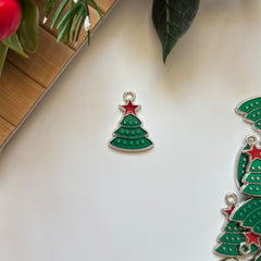 Christmas Tree with Star Enamel Craft Charm
