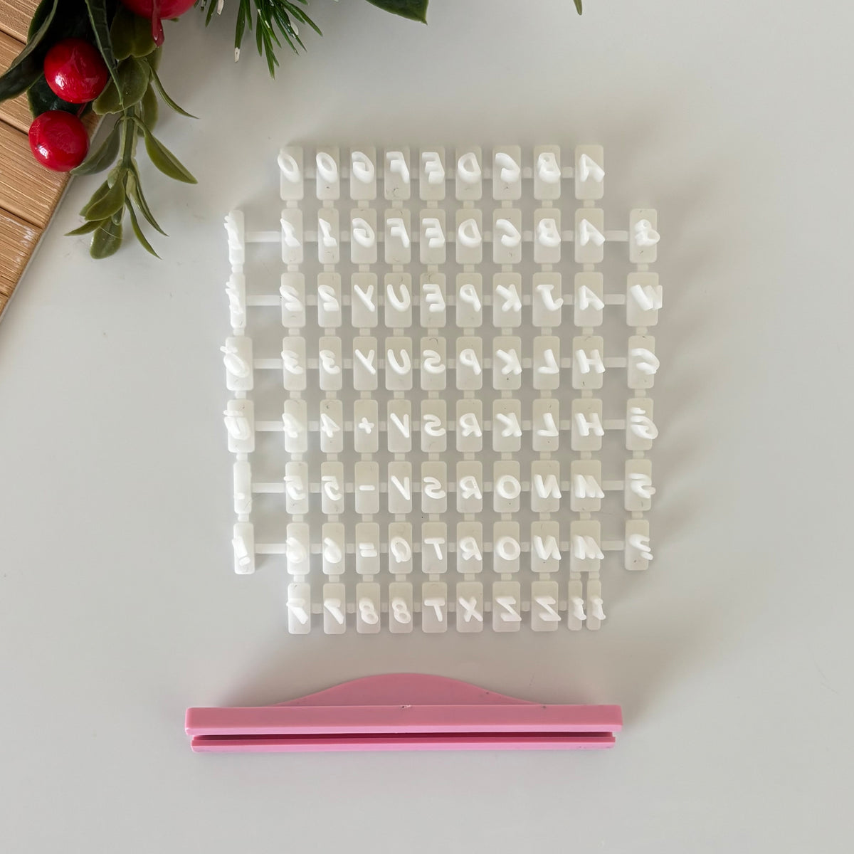 Sliding Alphabet Stamp Set for Clay – 84 Characters