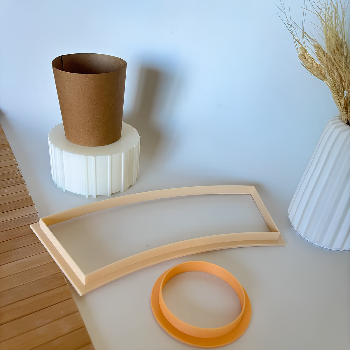 Ceramic Cup Clay Cutter & Base Mold Set - Conical Design (037)