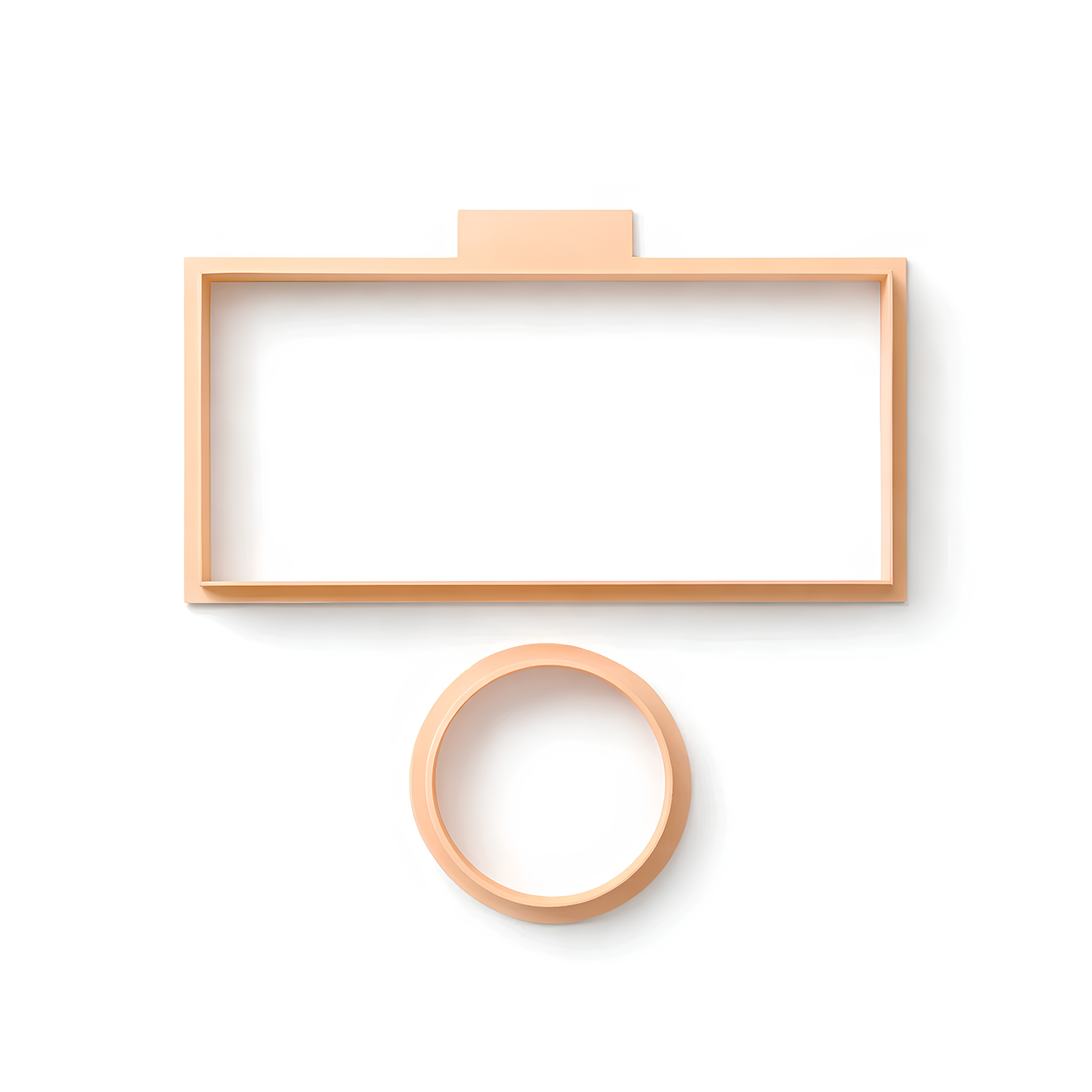 Ceramic Cup Clay Cutter & Base Mold Set - Rectangle & Round for Pottery (038)