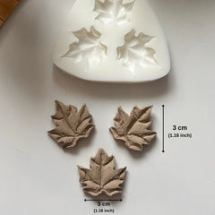 Triple Sycamore Leaf Silicone Mold