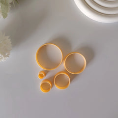 Circle Clay Cutter Set – 5-Piece Round Polymer Clay Cutters for Pottery