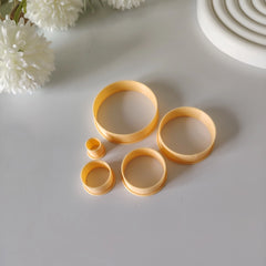 Circle Clay Cutter Set – 5-Piece Round Polymer Clay Cutters for Pottery