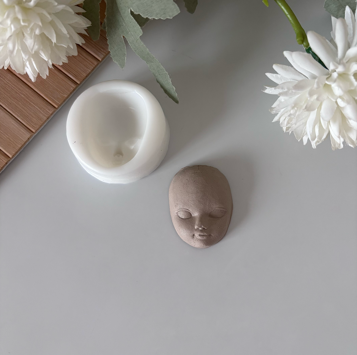 Mini Face Series Silicone Mold – 4 cm (1.57”) | For Ceramic & Polymer Clay (8 Different Models)