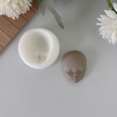 Mini Face Series Silicone Mold – 4 cm (1.57”) | For Ceramic & Polymer Clay (8 Different Models)