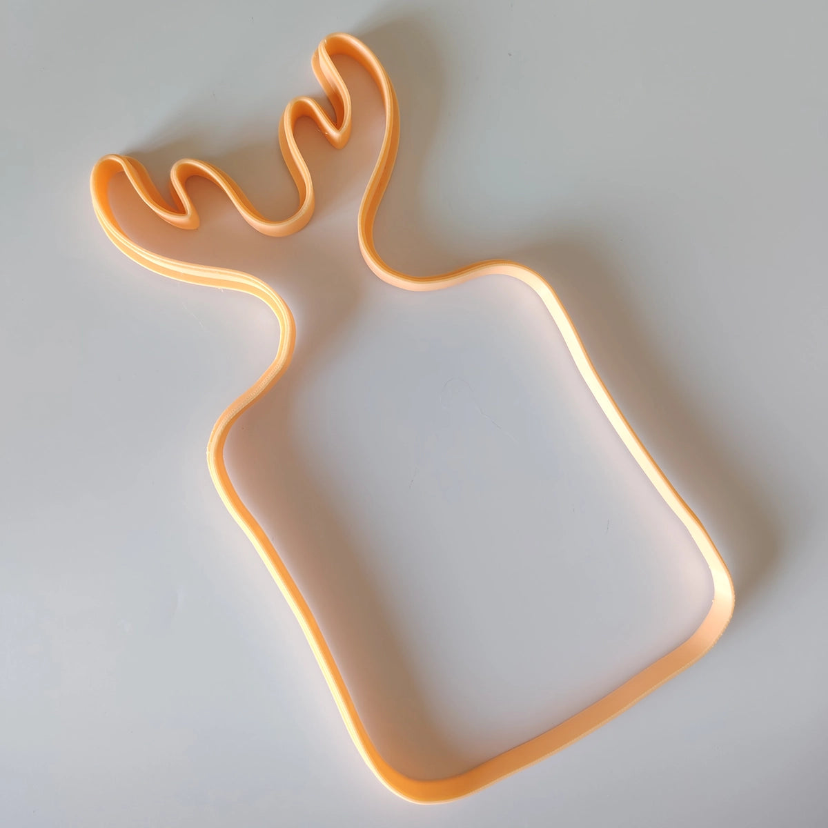 Modèle de planche à découper en argile avec manche en bois de cerf – Coupe-dalle en céramique (28 cm)