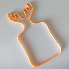 Modèle de planche à découper en argile avec manche en bois de cerf – Coupe-dalle en céramique (28 cm)