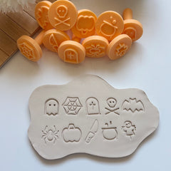 10-Piece Halloween Stamp Set – For Pottery, Clay & Baking