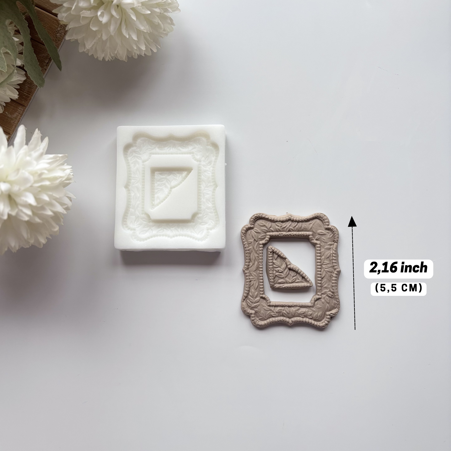 Long Border Frame Silicone Mold – 2.16” (5.5 cm)