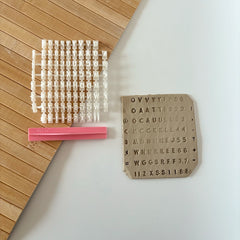 Sliding Alphabet Stamp Set for Clay – 84 Characters
