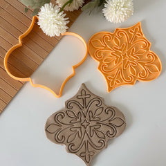 Baroque Pattern Ceramic Tile Cutter & Stamp Set - Large 17 cm (6.7") for Pottery