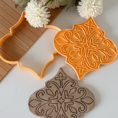 Baroque Pattern Ceramic Tile Cutter & Stamp Set - Large 17 cm (6.7") for Pottery