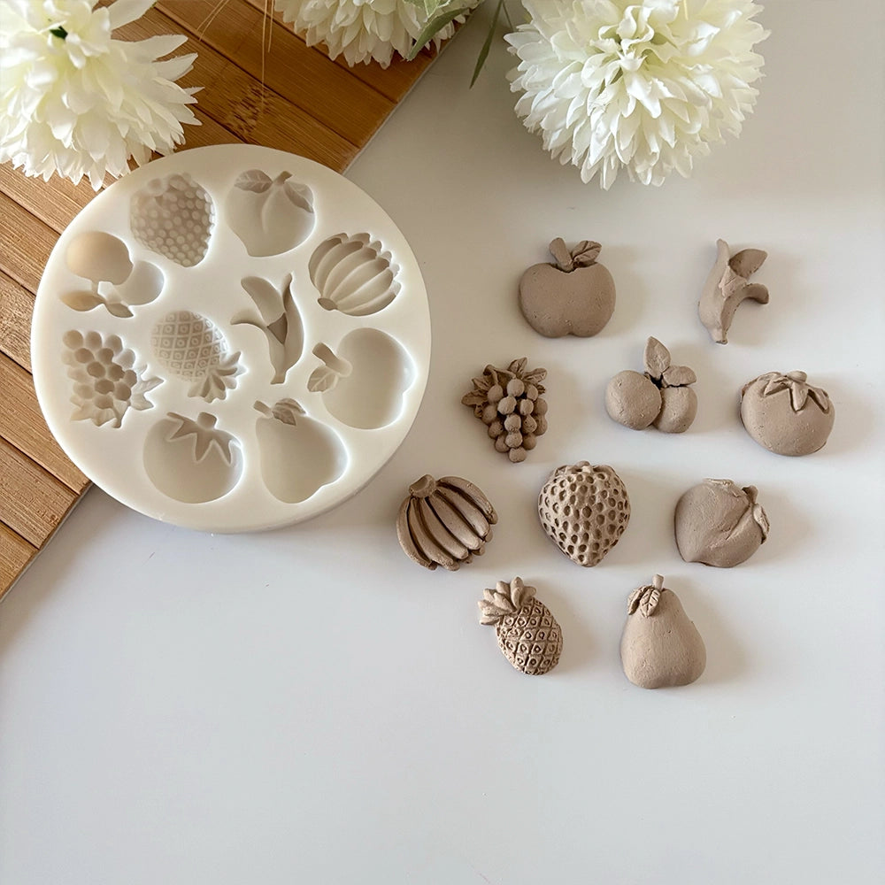 Medium Fruit Silicone Mold – 10 Cavity Tropical & Berry Set