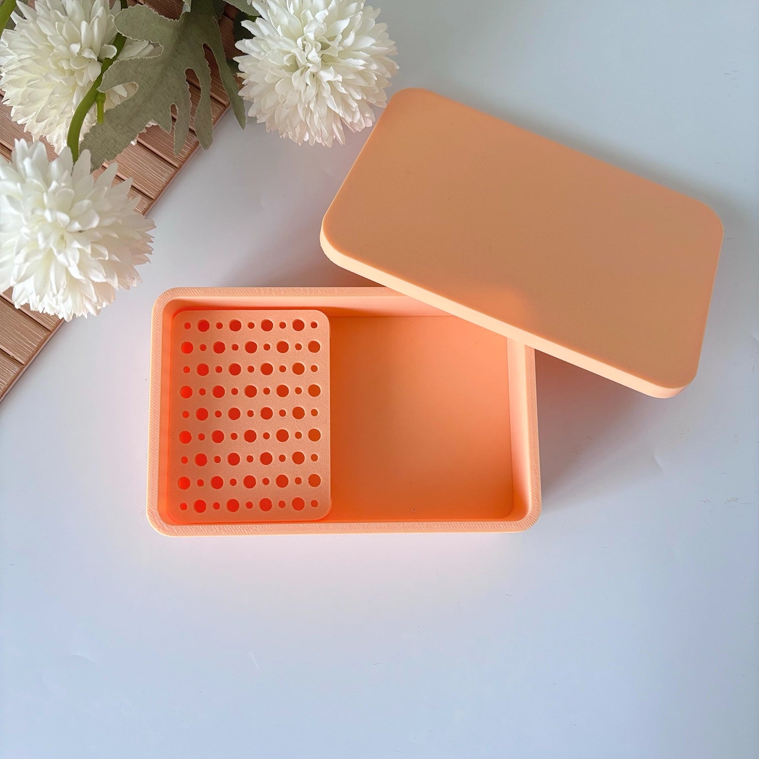 Polymer Clay Powder Container with Mesh – Cornstarch Dusting Tray & Cutter Cleaning Box