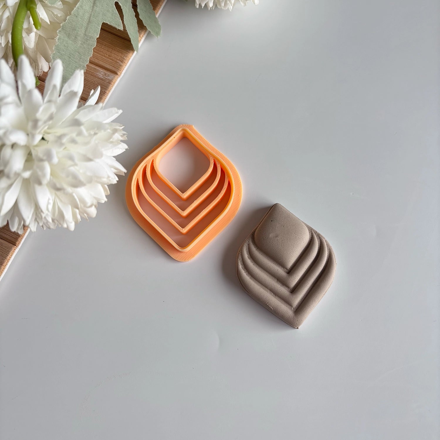 Layered Teardrop Polymer Clay Cutter