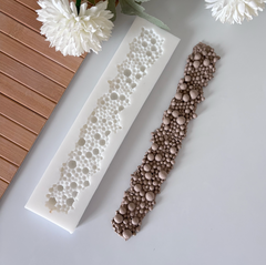 Organic Bubble Strip Silicone Mold – 18 × 3 cm (7.09” × 1.18”)