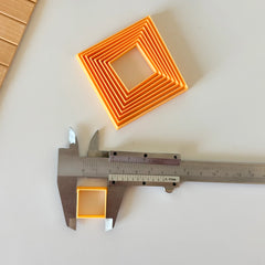 Thin Square Clay Cutter Set (9 Pieces)